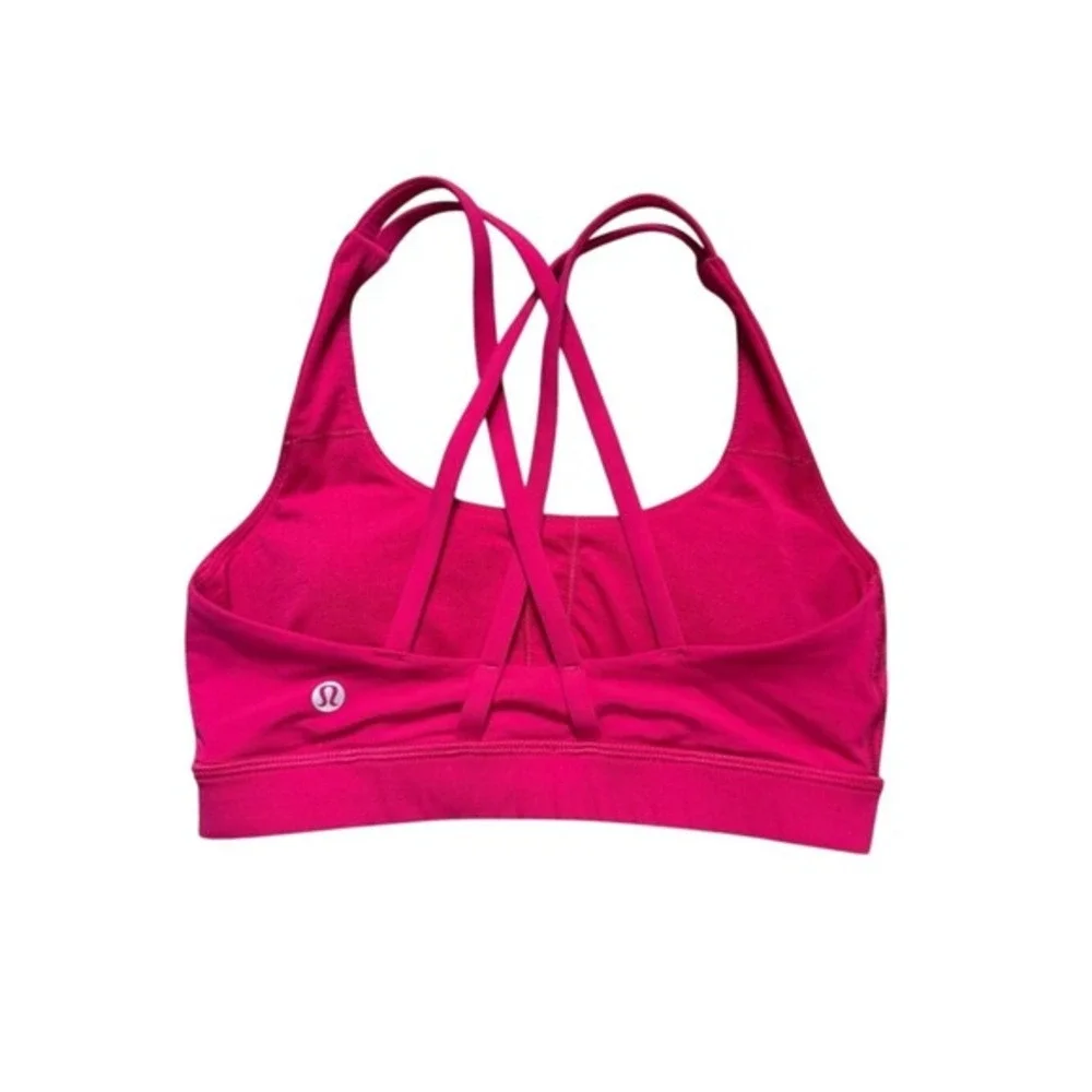 lululemon Energy Sports Bra Lip Gloss Pink 4 Barbiecore Sporty Chic Clean Girl